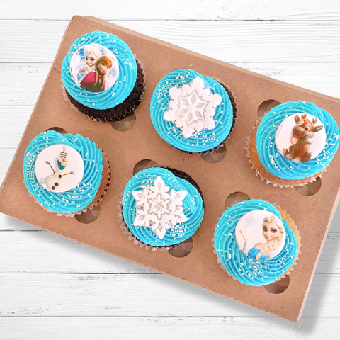 Assortiment Cupcakes Reine des neiges - Les Glaceurs