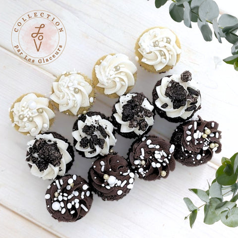 Boîte de 12 Mini Cupcakes assortis Véganes | LOV X Les Glaceurs