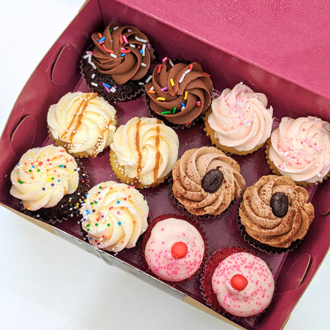 Boîte Assortiment 12 mini cupcakes - Choix du chef