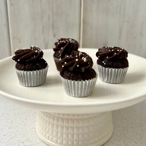 Mini cupcakes choco-ganache caramel salé - Les Glaceurs