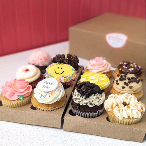 Boîte de 12 Cupcakes - Anniversaire