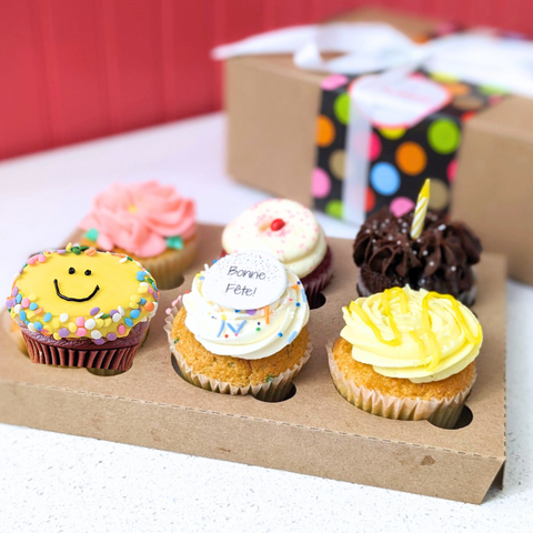 Boîte de 6 Cupcakes - Anniversaire