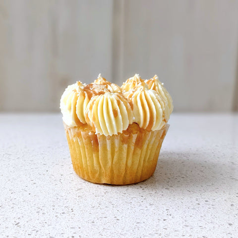 Cupcake Vanille Fondant au Caramel Salé