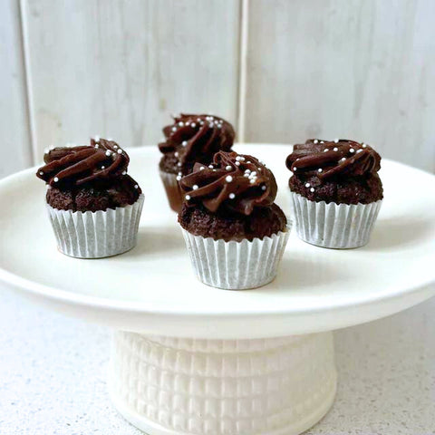 Mini Cupcakes Choco-Ganache Caramel Salé - Les Glaceurs