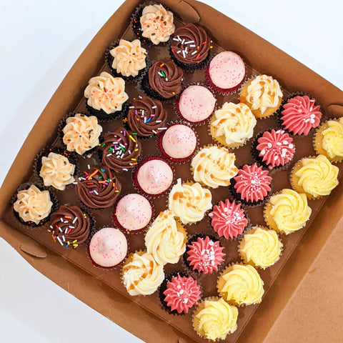 Assortiment de 36 mini cupcakes - Choix du chef - Les Glaceurs