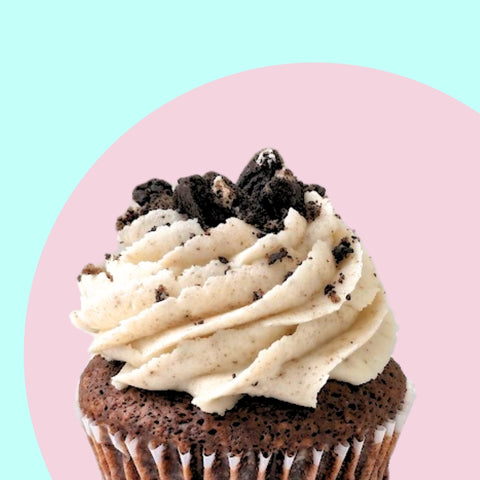 Vegan Cookie and Cream Cupcake