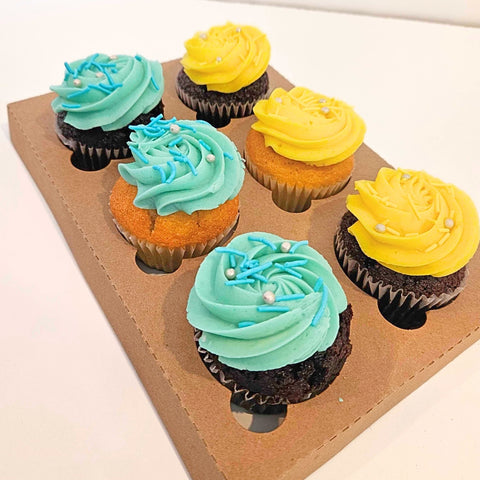 Box of 6 Cupcakes - Choice of colors