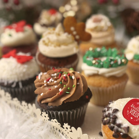 Boîte 12 cupcakes des Fêtes 🎄