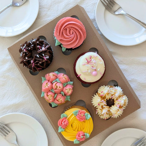 Assortment of Mother's Day cupcakes