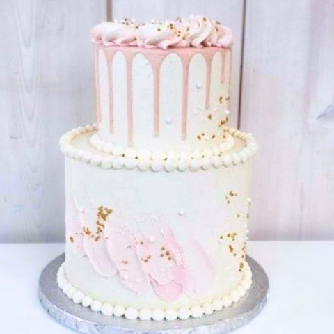 Coulis Cake Textured Effect Pink - 2 layers