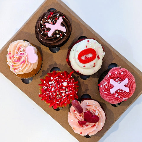 Boîte St-Valentin - 6 cupcakes