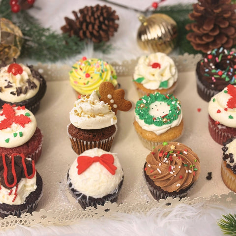 Boîte 12 cupcakes des Fêtes 🎄