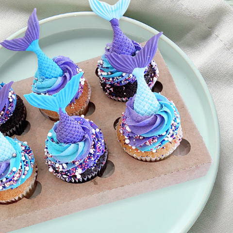 Assortment of Mermaid Cupcakes