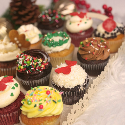 Boîte 12 cupcakes des Fêtes 🎄