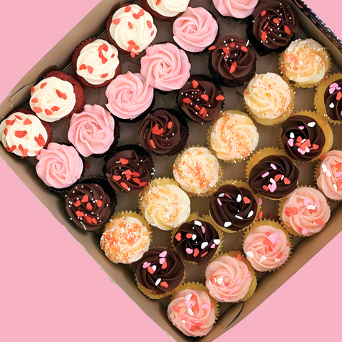 Boite 36 Minis Cupcakes St-Valentin