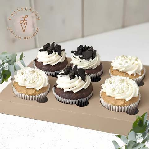 LOV Box of 6 Vegan Assorted Flavor Cupcakes