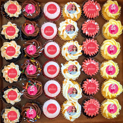Boîte de 100+ Mini Cupcakes - Choix de Saveurs | Impressions Comestibles