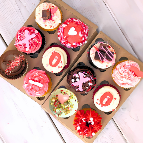 Valentine's Day box - 12 cupcakes