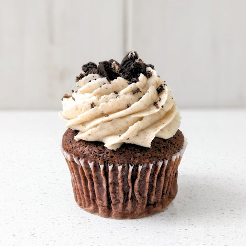 Vegan Cookie and Cream Cupcake