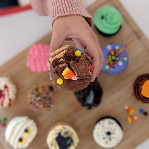 Assortment of Halloween cupcakes