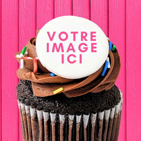 Impression comestible sur cupcake