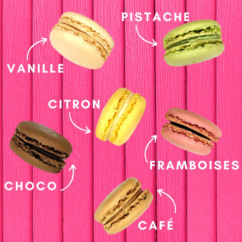 Pack of 6 assorted macaroons