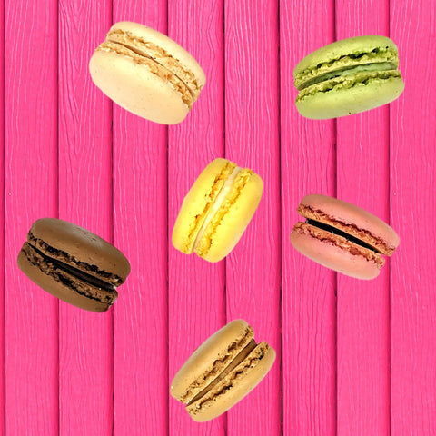 Pack of 6 assorted macaroons