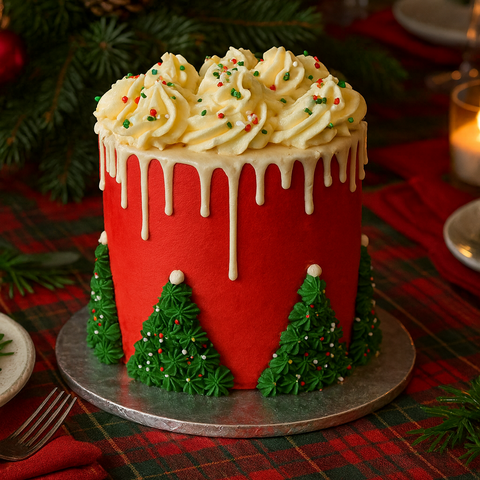 Gâteau Festif Sapin Vert 🌲