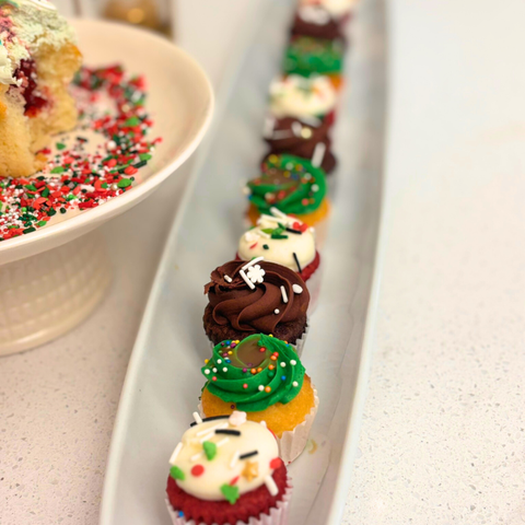 12 mini cupcakes des Fêtes 🎄