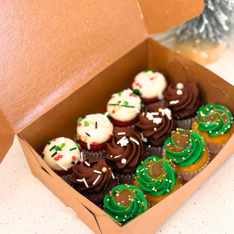 12 mini cupcakes des Fêtes 🎄
