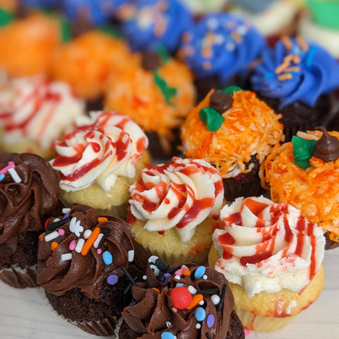 Assortment of Halloween cupcakes