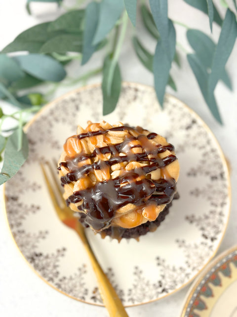 Cupcake Délice Chocolaté Caramel & Arachides