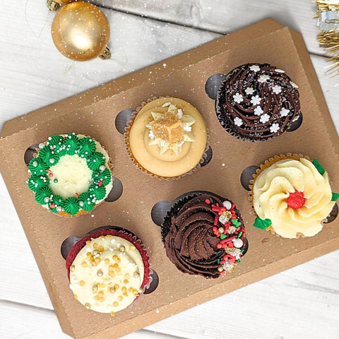 Box of 6 holiday cupcakes