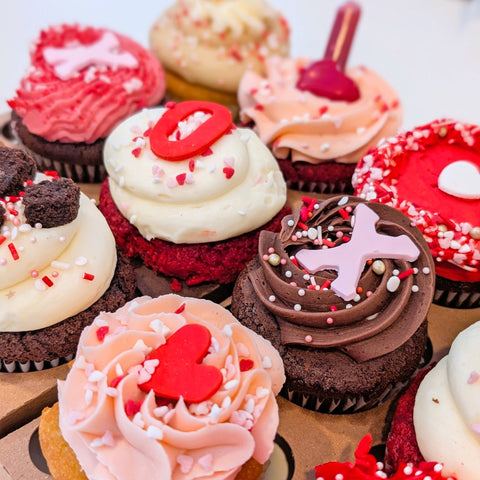 Boîte St-Valentin - 6 cupcakes